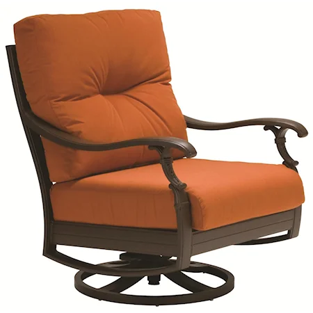 Outdoor Swivel Action Lounger with Traditional Style